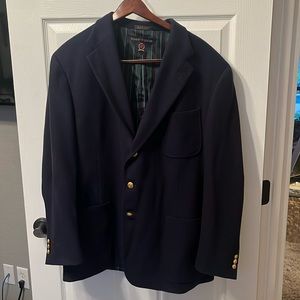 Tommy Hilfiger men’s vintage navy blue wool blazer.